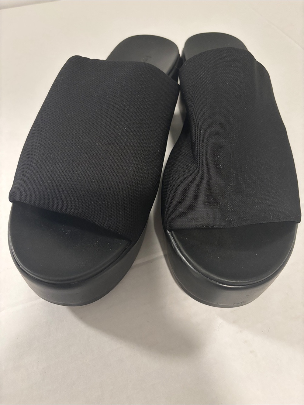 Bebe Black Slide Platform Slip On Sandals - Women's Comfort Slides Size 8